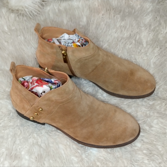 Franco Sarto Kelton Suede Tan Booties Size 8M - Picture 5 of 9